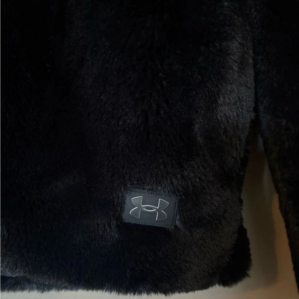 Kids Black Faux Fur Jacket - Picture 2 of 4